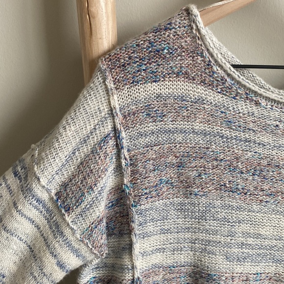 Anthropologie Pilcro Sloane Striped Spacedye Sweater Sz Medium - Picture 3 of 7